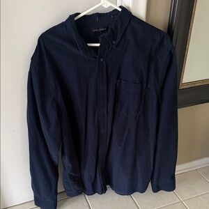 Banana Republic Dark Blue Casual Shirt corduroy